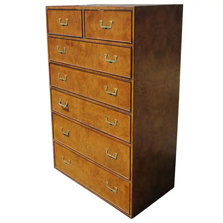 Mid-century brass-accented dresser