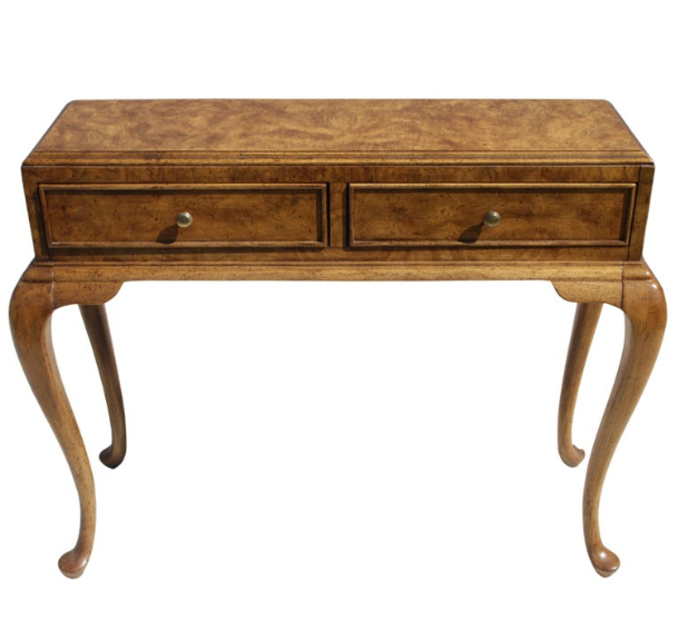 1970s American Of Martinsville Burl Ming Style Side Table