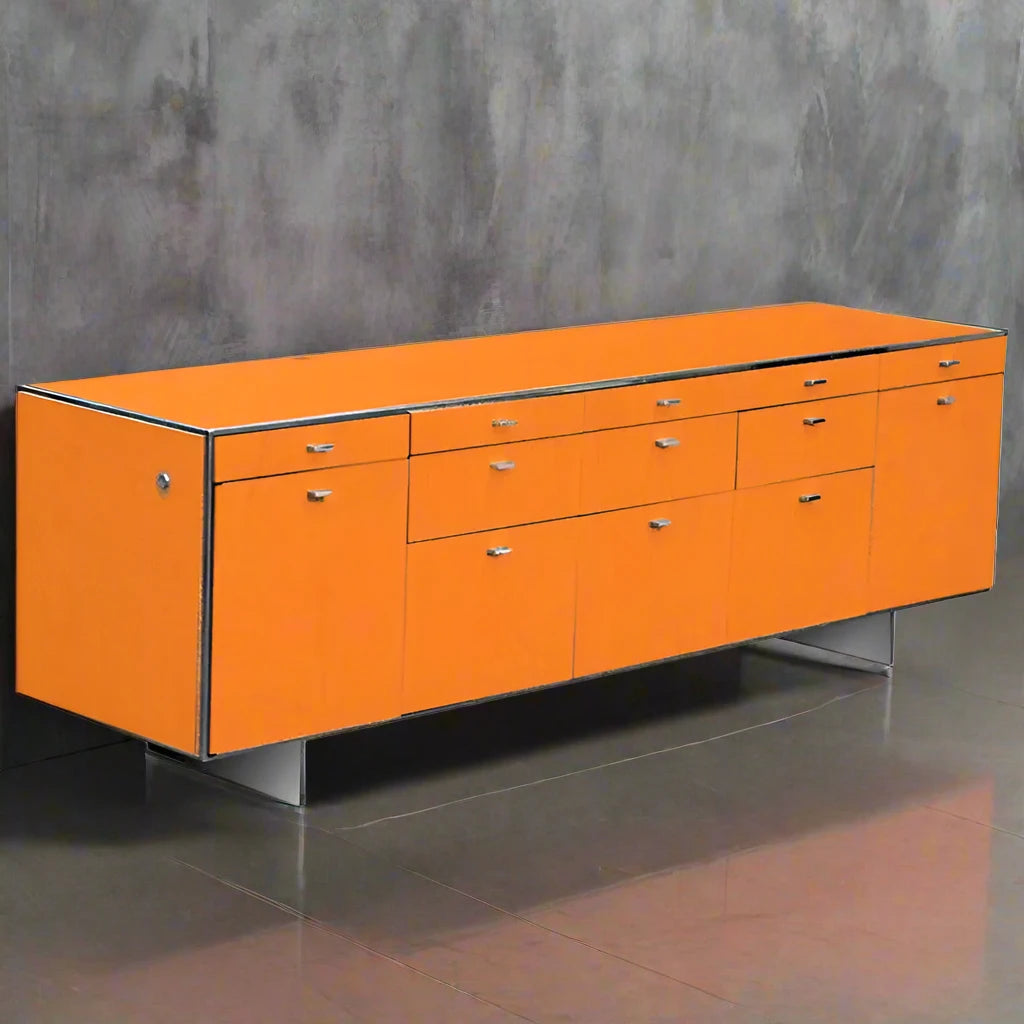 Davis Allen 65 inch oak stainless credenza