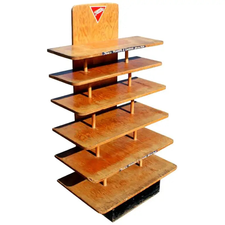 Wooden Toms Peanuts store display unit