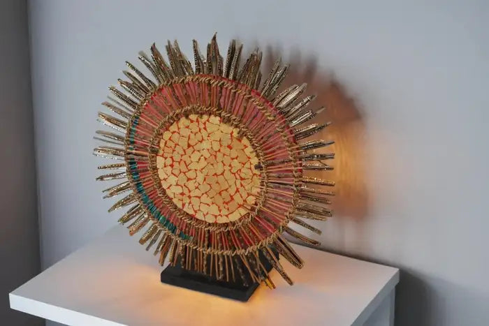 Decorative bamboo table lamp for living room decor