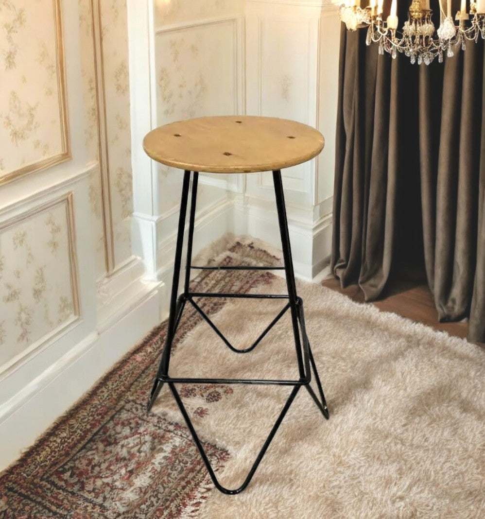 Weinburg style hairpin leg stool