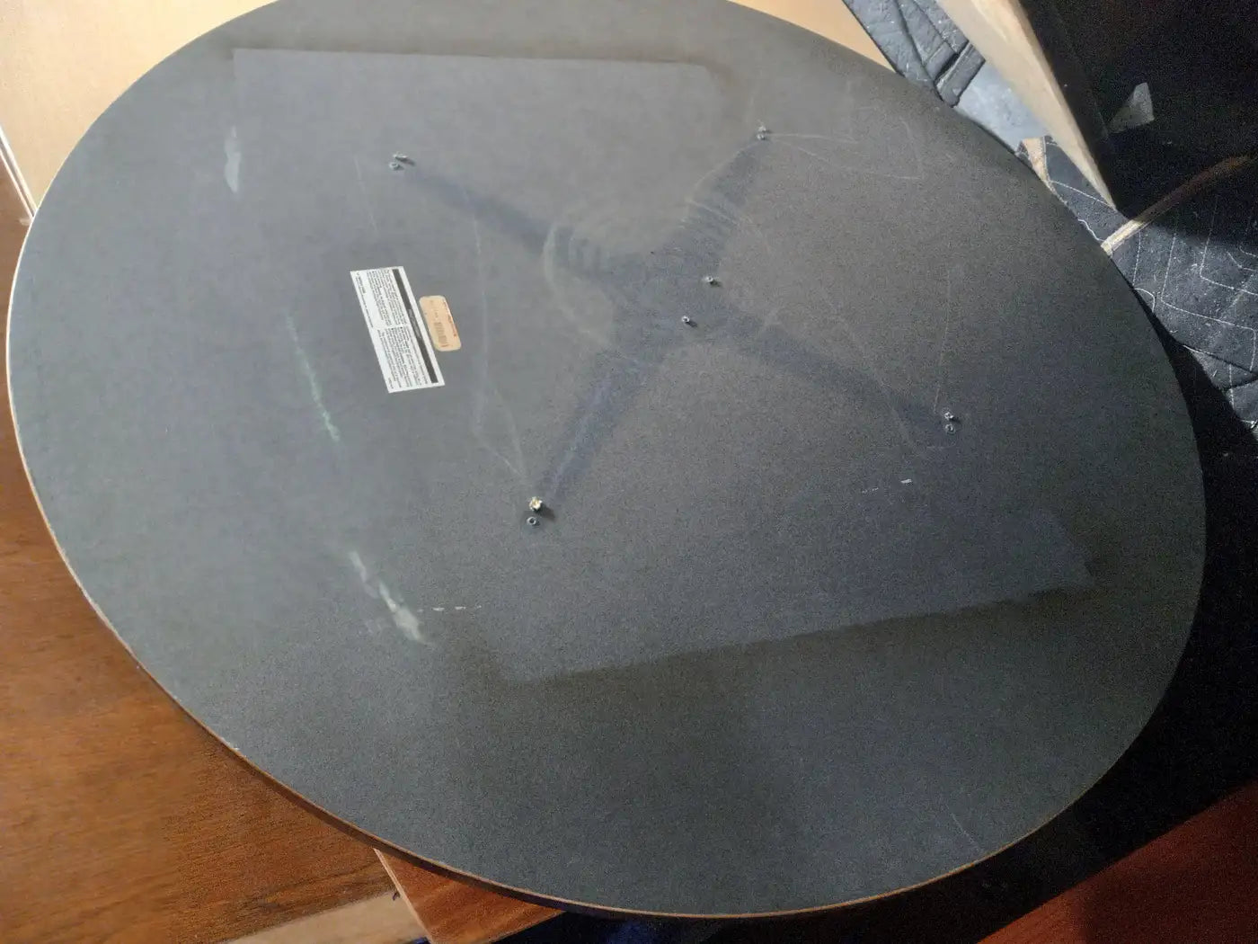 Eames Aluminum Group table top view