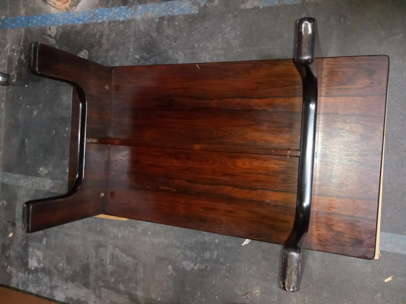 40" Veneer Brazilian Rosewood Coffee Table in the Style of Sergio Rodriques