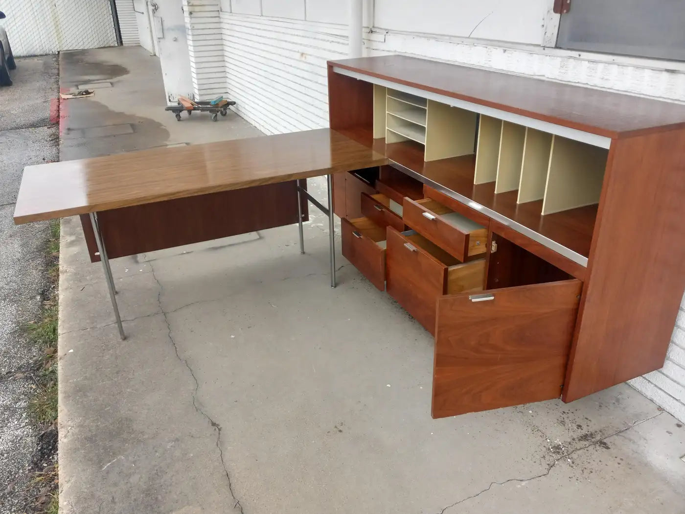 George Nelson Herman Miller mid century walnut furniture.