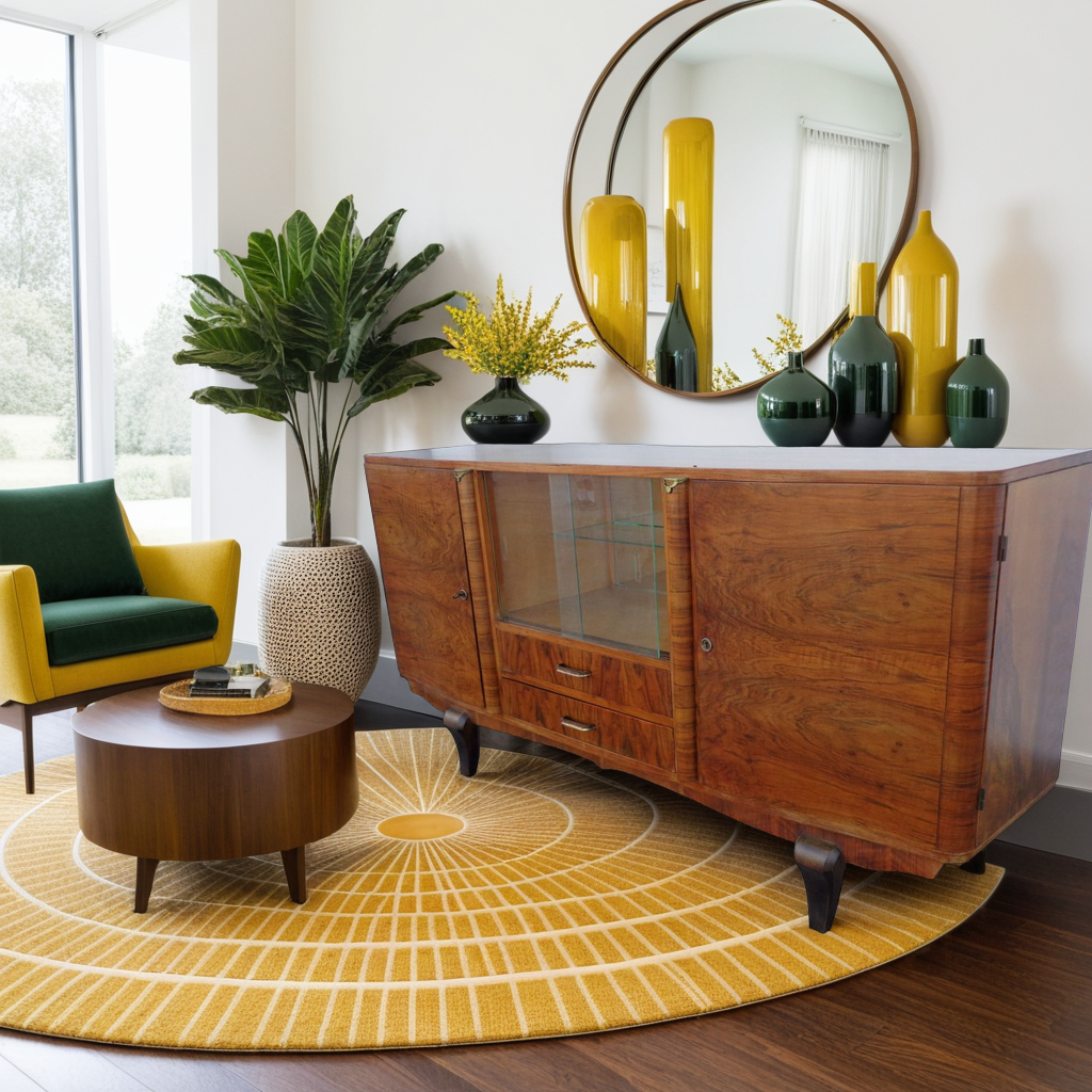 Vintage 78″ Art Deco Cocktail Cabinet (MS10042)