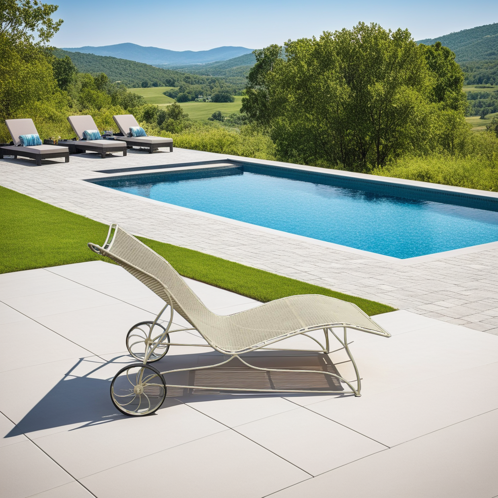 Vintage Woodard metal chaise for patio seating