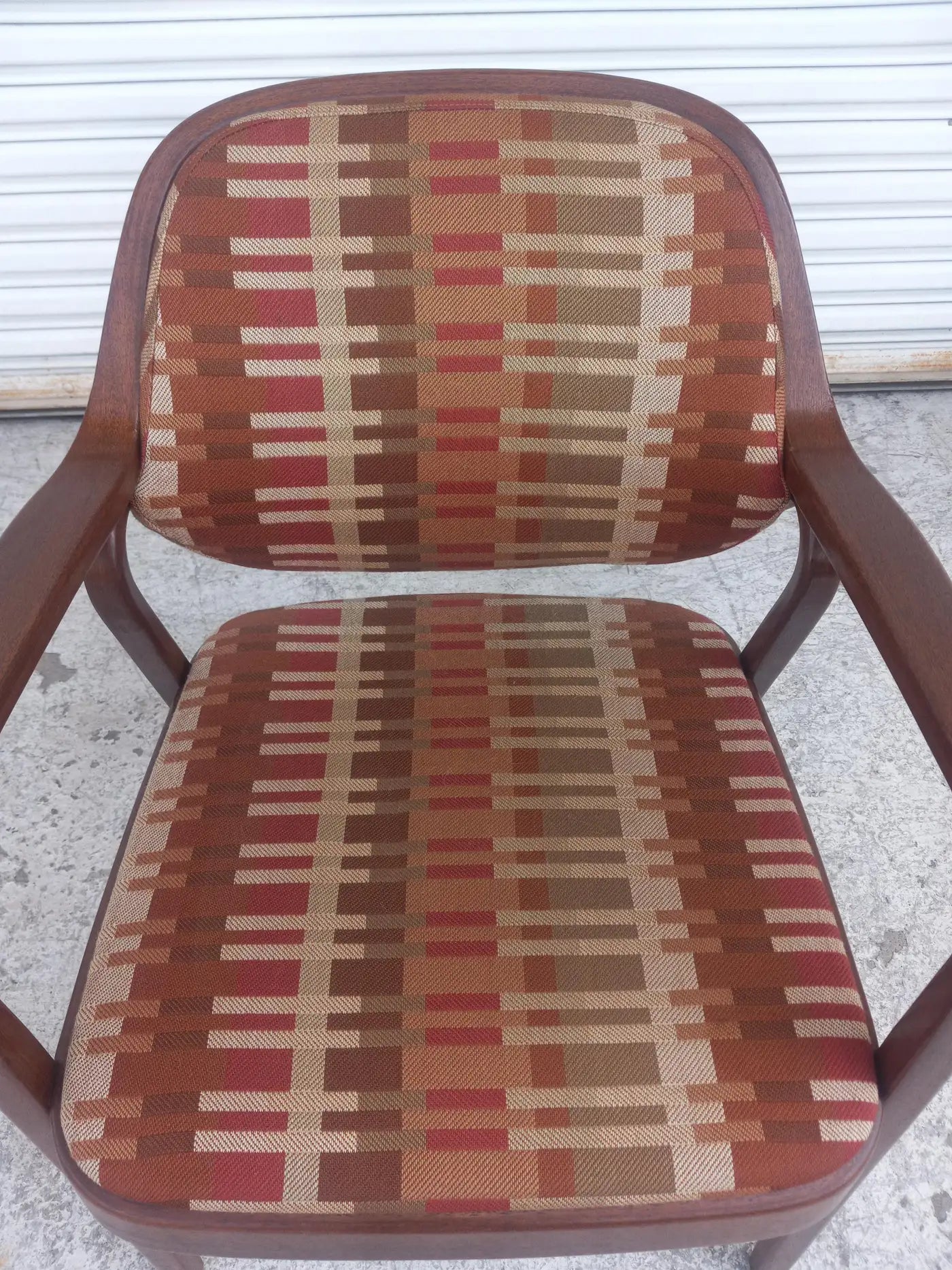 Vintage Knoll bentwood armchairs with curved arms