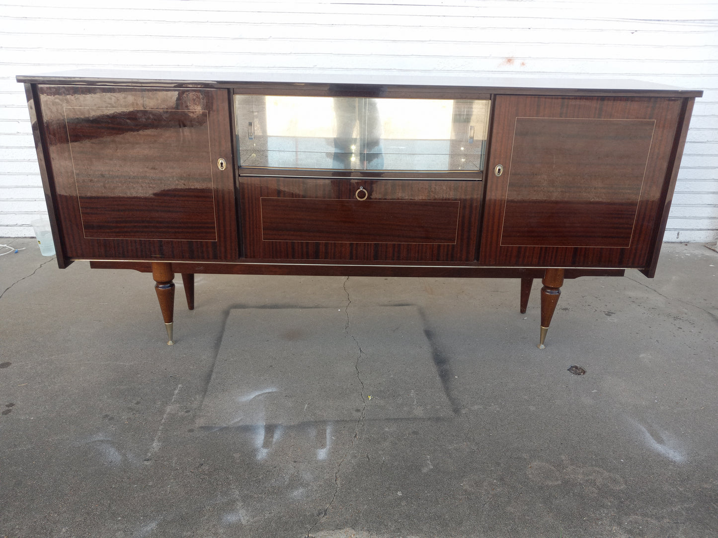 Vintage French sideboard in mid-century modern style