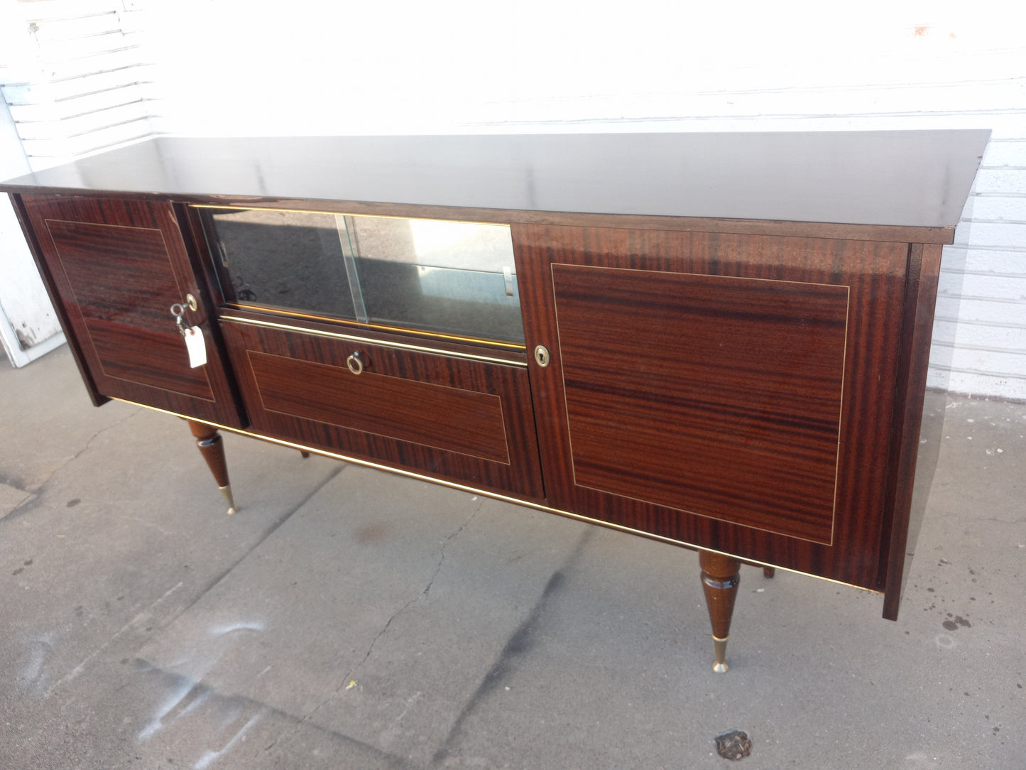 Mid-century modern sideboard with French detailing