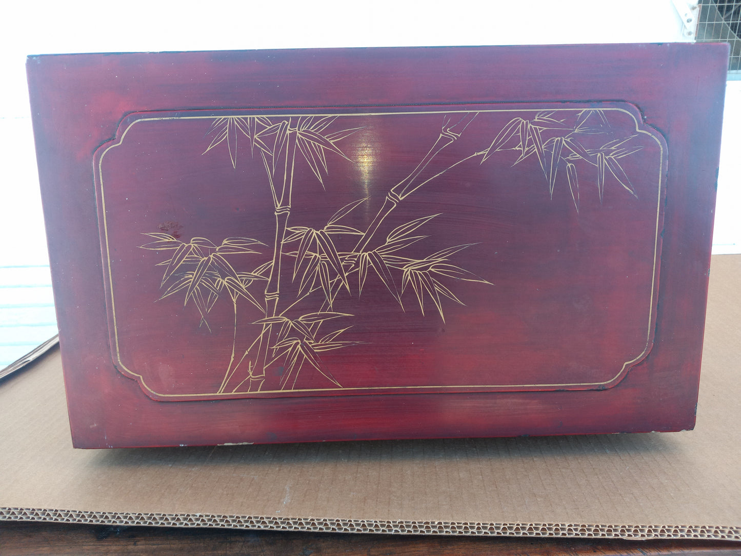 Unique Asian style jewelry box with cultural art