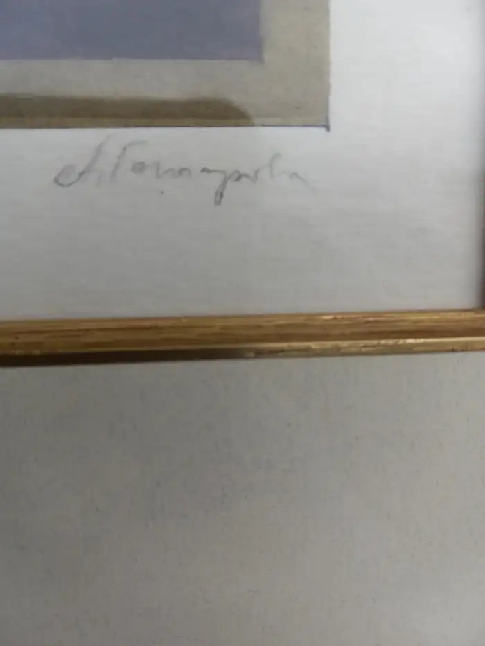 Architectural watercolor print of iconic St. Basil’s Cathedral in Moscow.