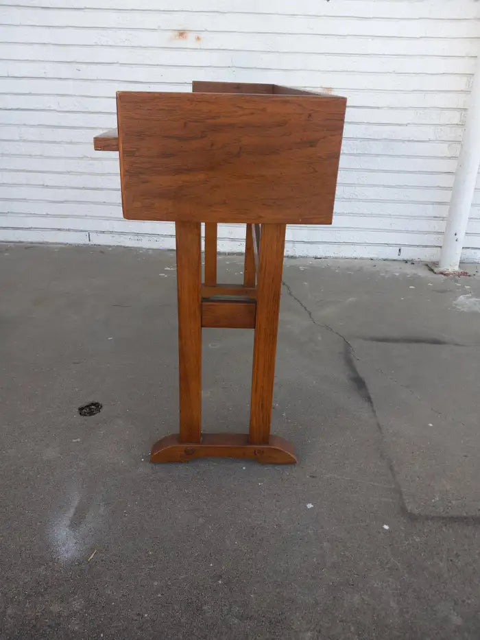 Teak mid century modern writing table vintage design