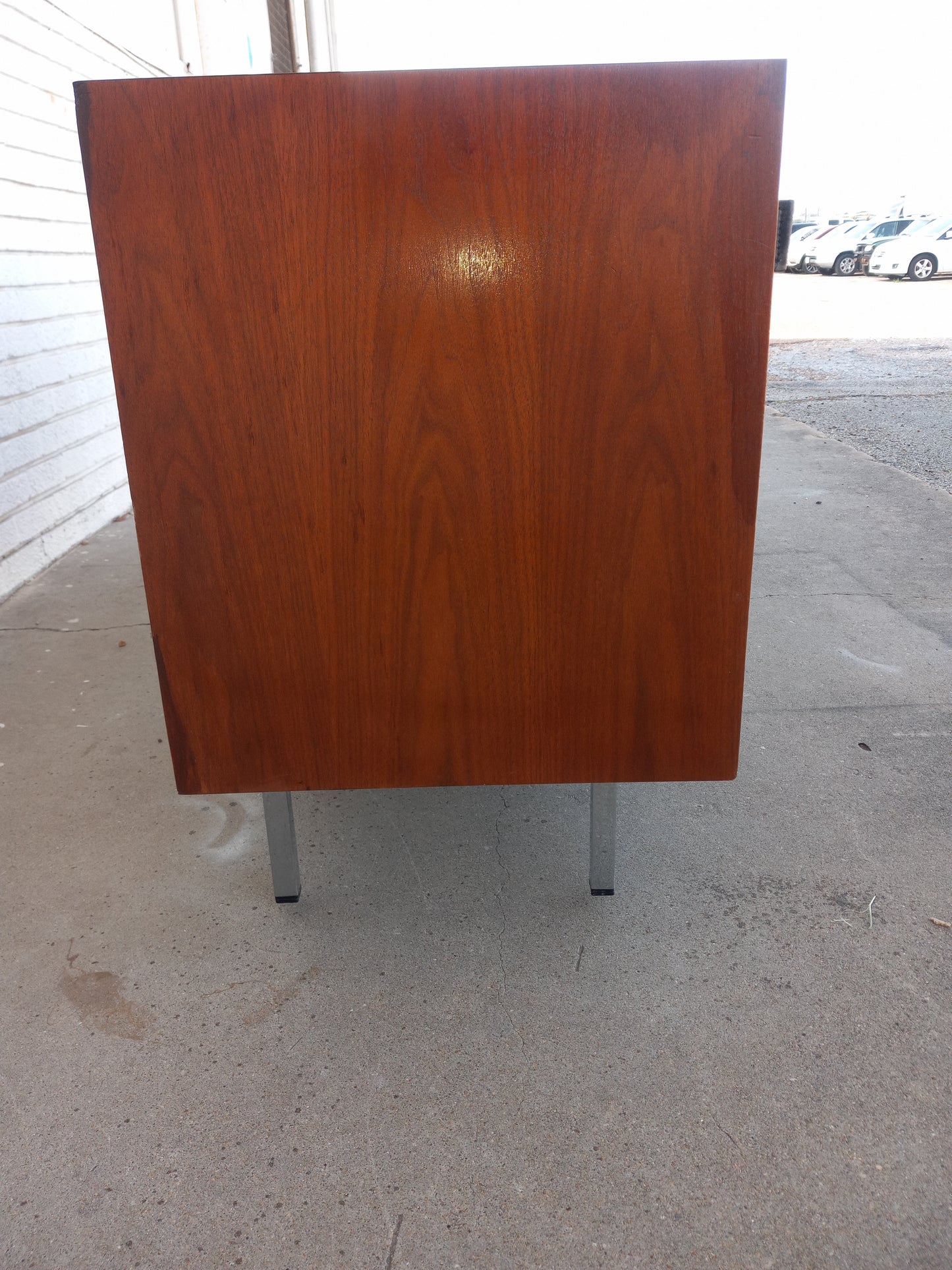 Walnut and cane Florence Knoll sideboard