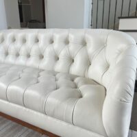 Ward Bennett Tufted Leather Sofa