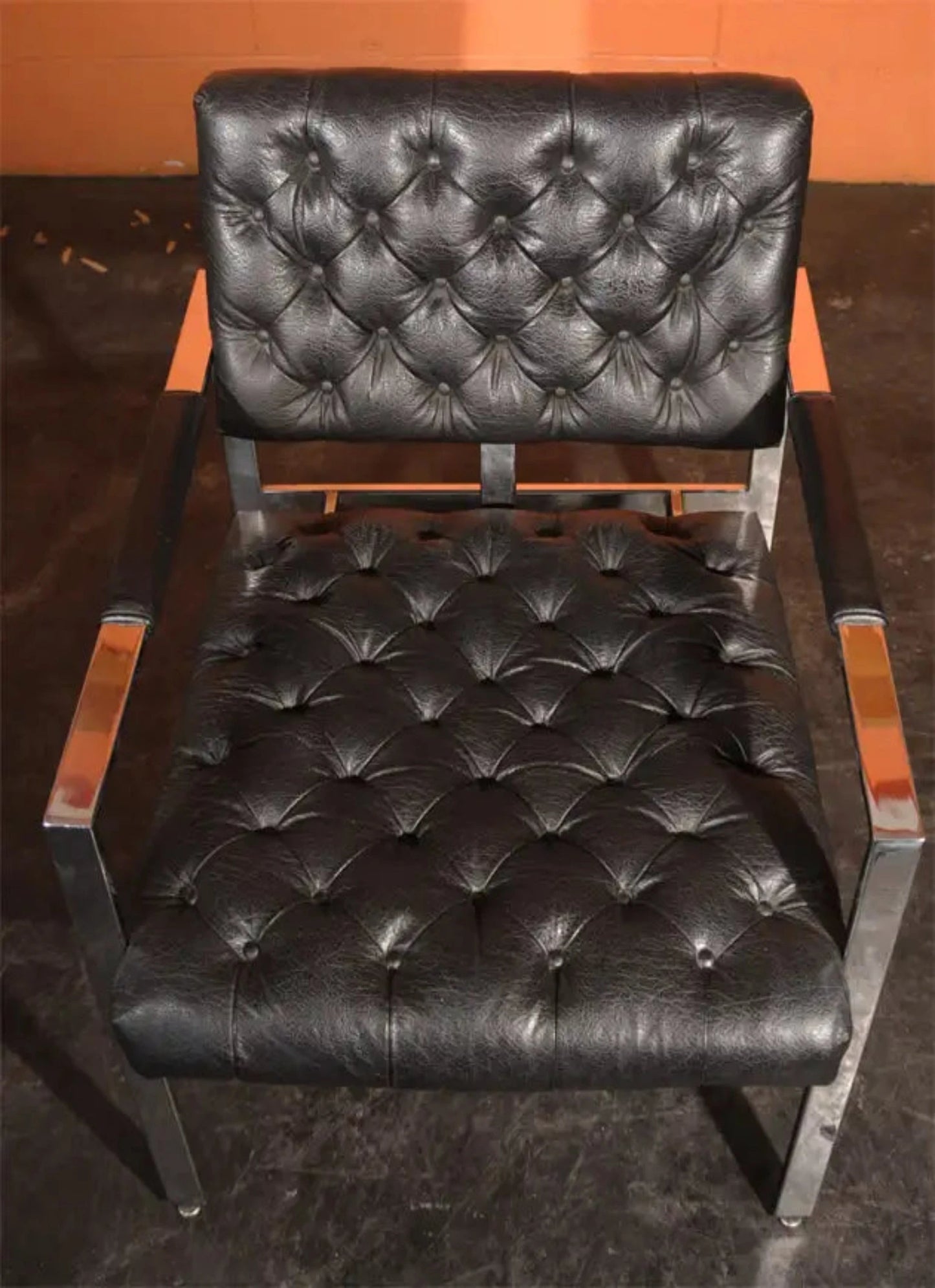 Vintage Milo baughmanThayer Coggin Leather Chairs Restored