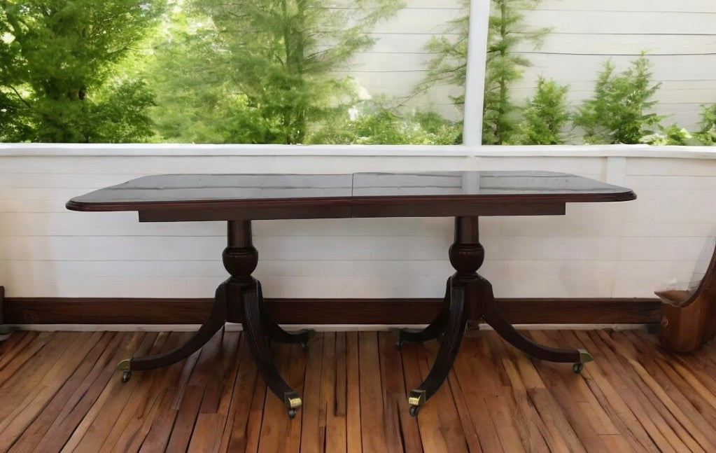 71 inch Bernhardt Regency pedestal dining table