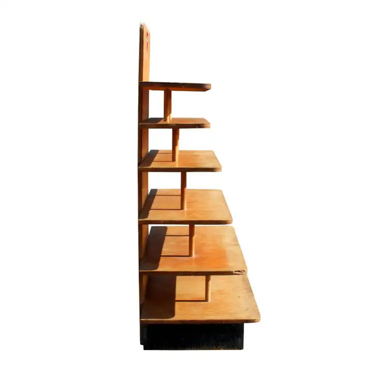 Antique wood shelves for peanut display