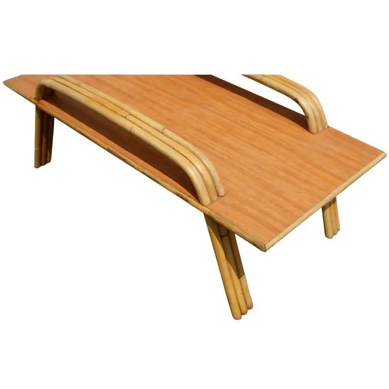 Vintage Paul Frankl Style Bamboo Art Deco Coffee Table