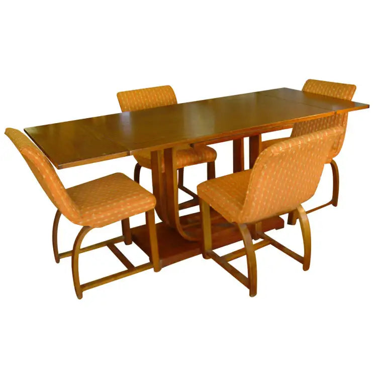 Classic Gilbert Rohde Art Deco dining chairs for Heywood Wakefield