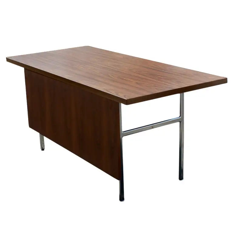 George Nelson designed mid century walnut desk set.