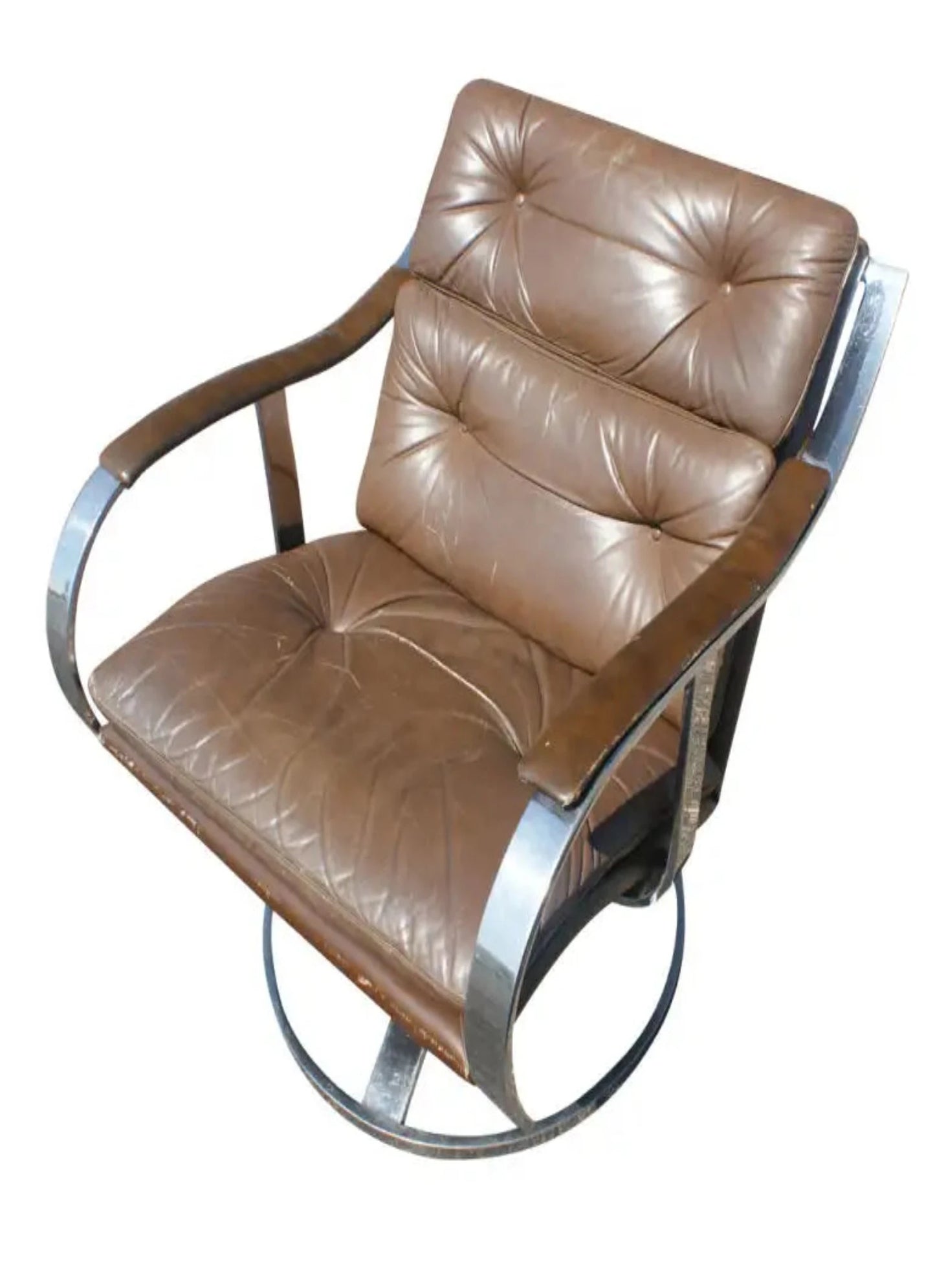 (2) Gardner Leaver for Steelcase Leather Lounge Arm Chair ( aah82 ) SALE