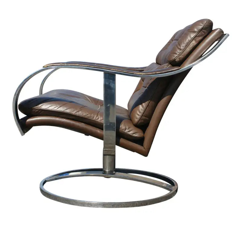 (2) Gardner Leaver for Steelcase Leather Lounge Arm Chair ( aah82 ) SALE