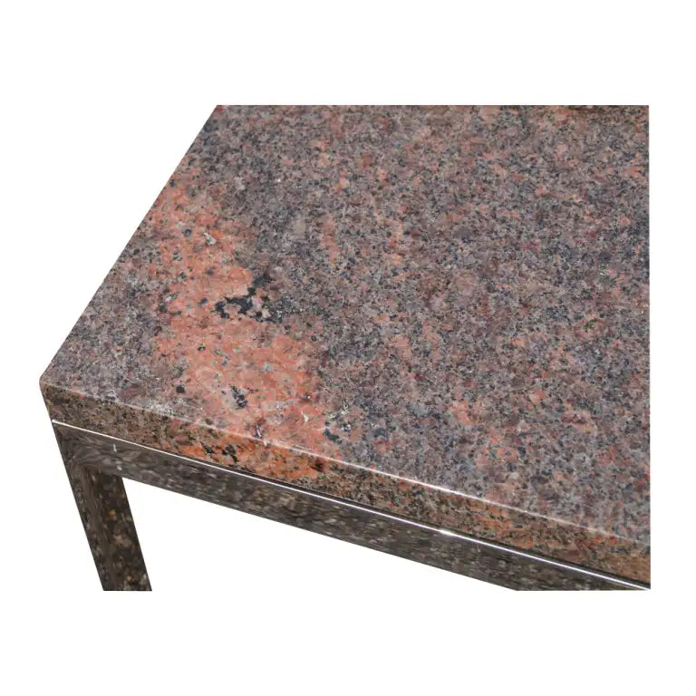 30″ Vintage Granite Chrome Coffee Table