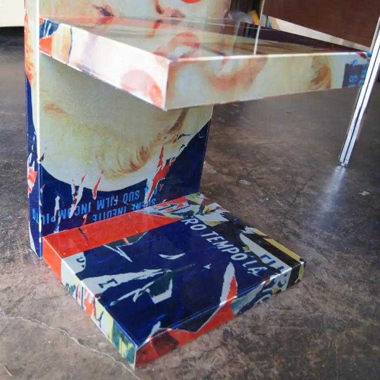 Limited edition Italian open shelving unit by Mimmo Rotella