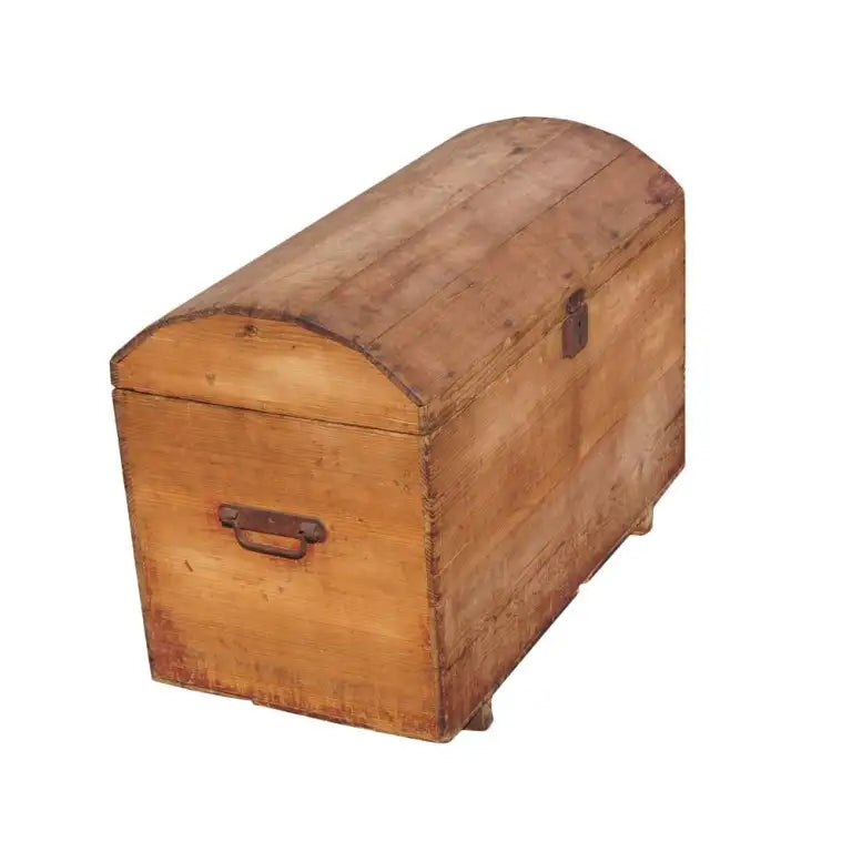 Handcrafted vintage Moroccan storage trunk