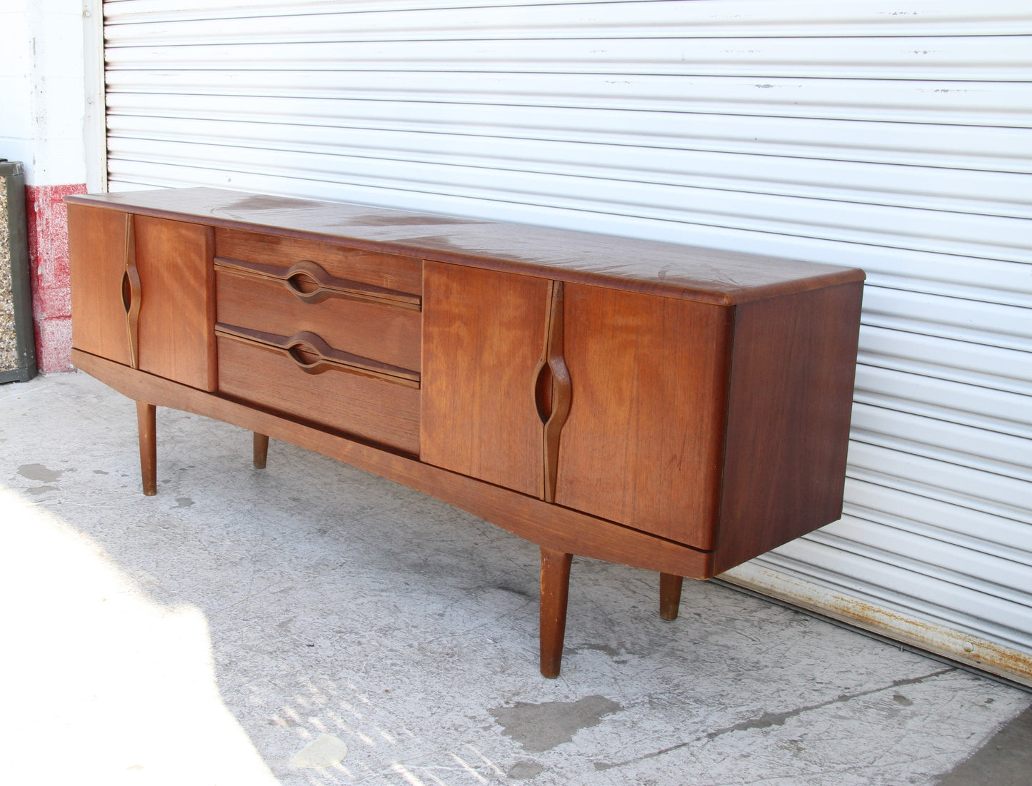 Danish teak storage credenza