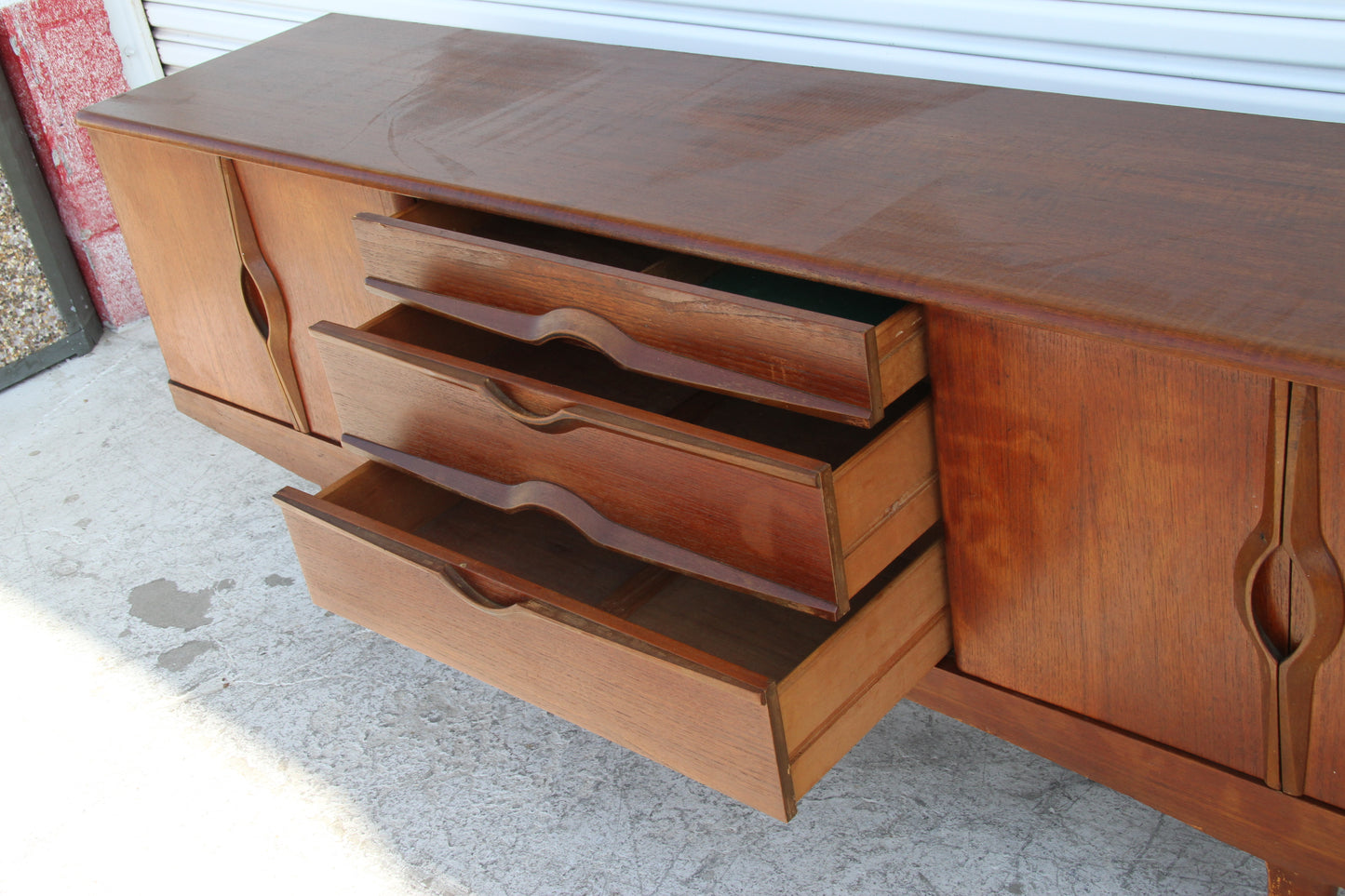 1960s solid teak storage unit