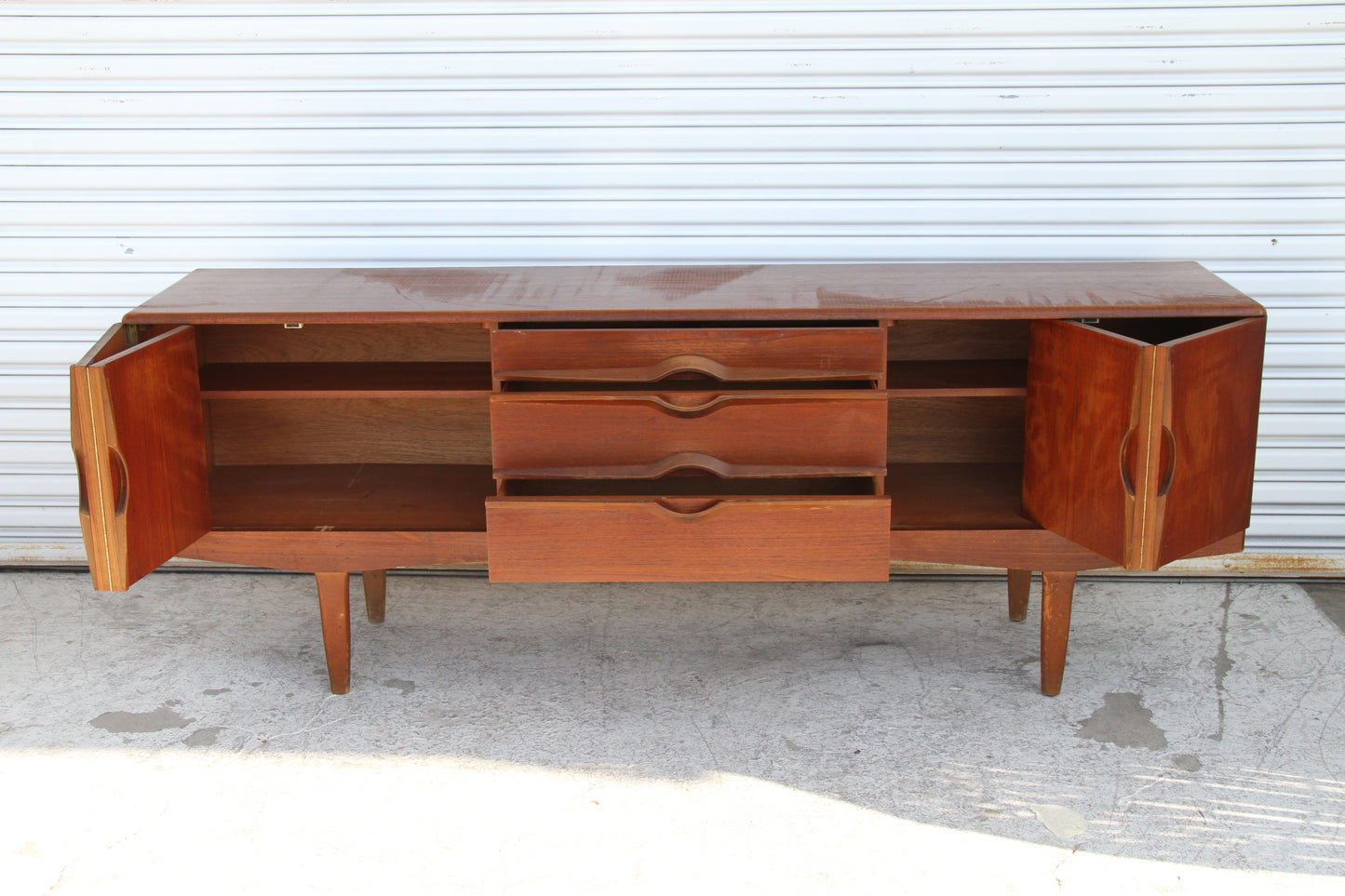 Scandinavian vintage teak credenza