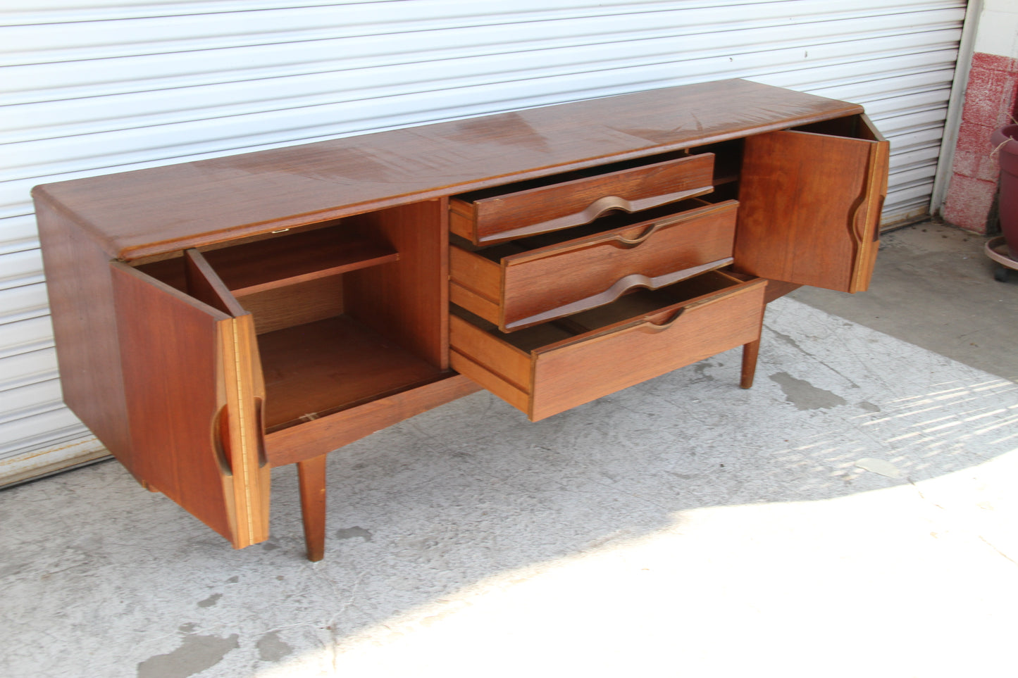 Teak sideboard with drawers
