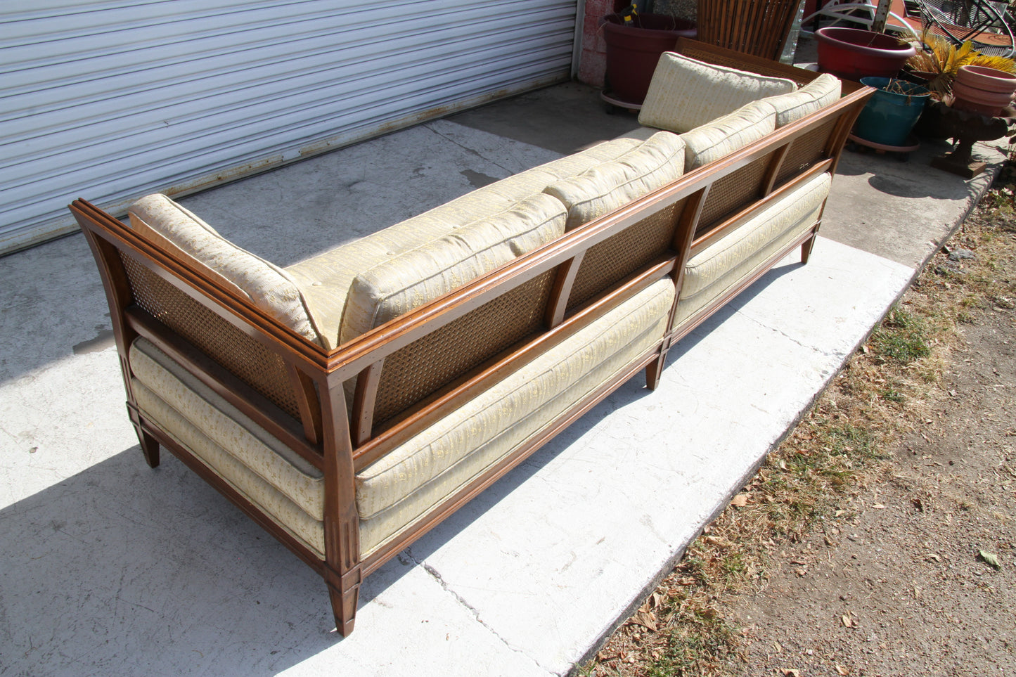 Antique Schoonbeck Company Cane Sofa
