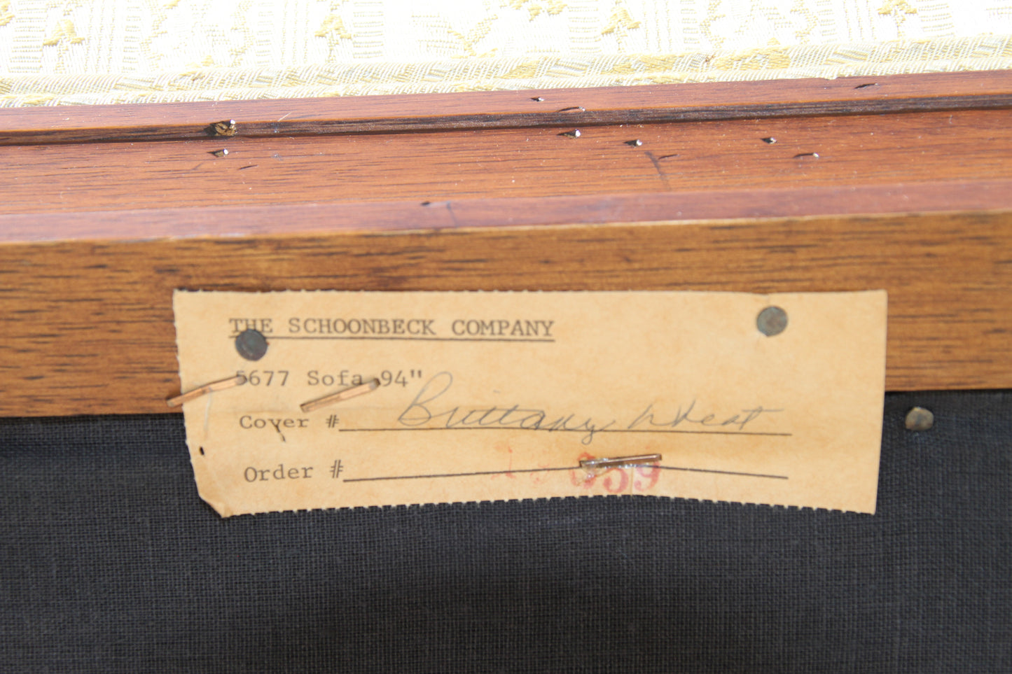 Antique Schoonbeck Company Cane Sofa