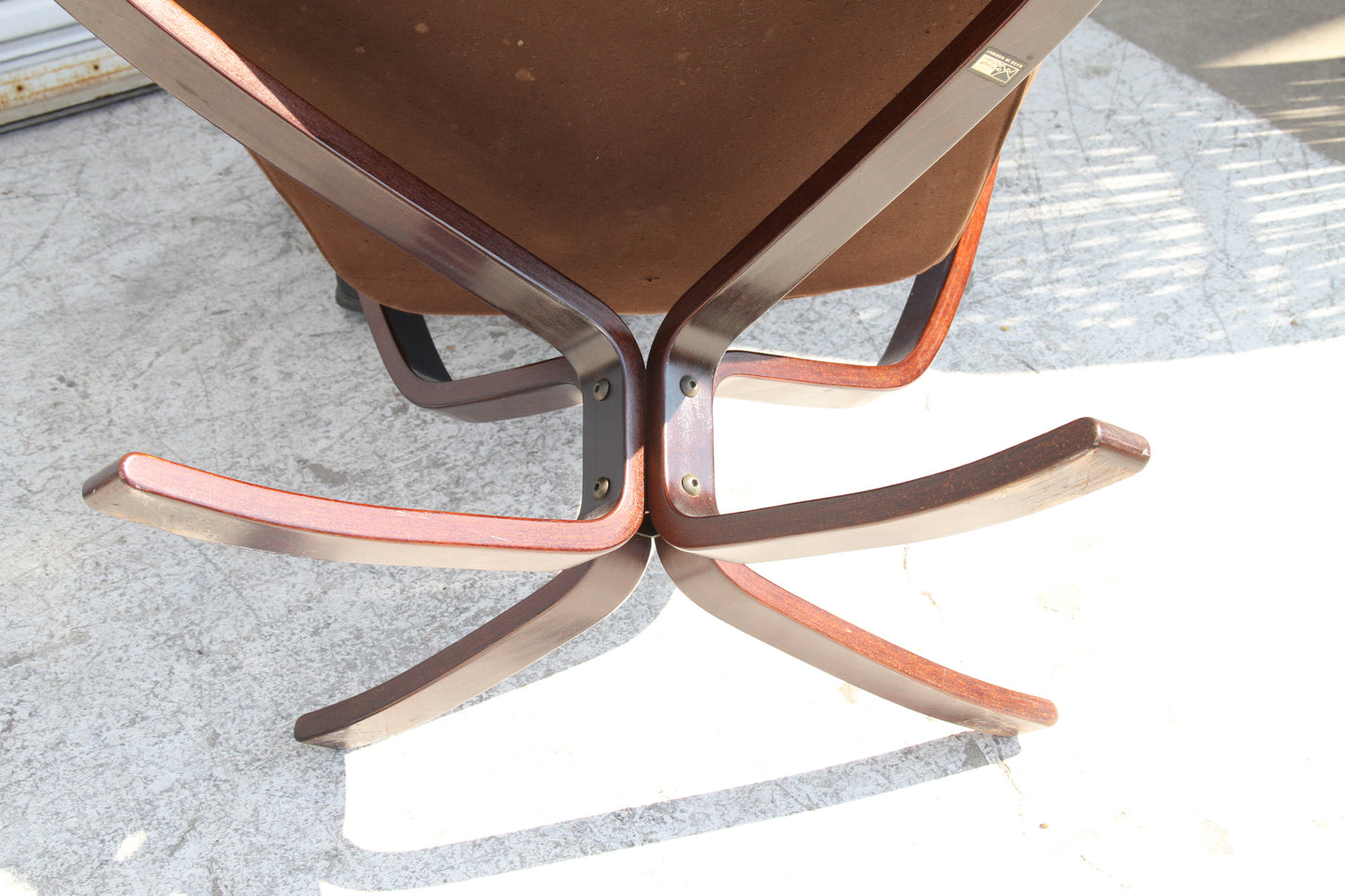 Vintage FALCON low back lounge chair with ottoman