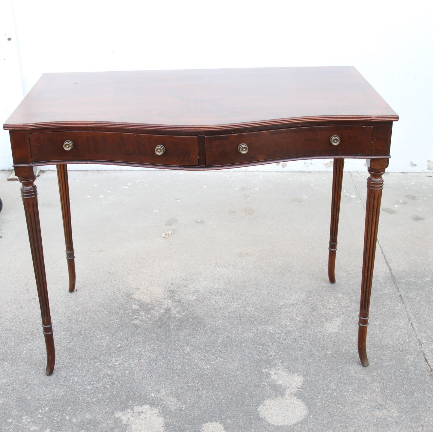 Mahogany 2-Drawer Hall Console Table