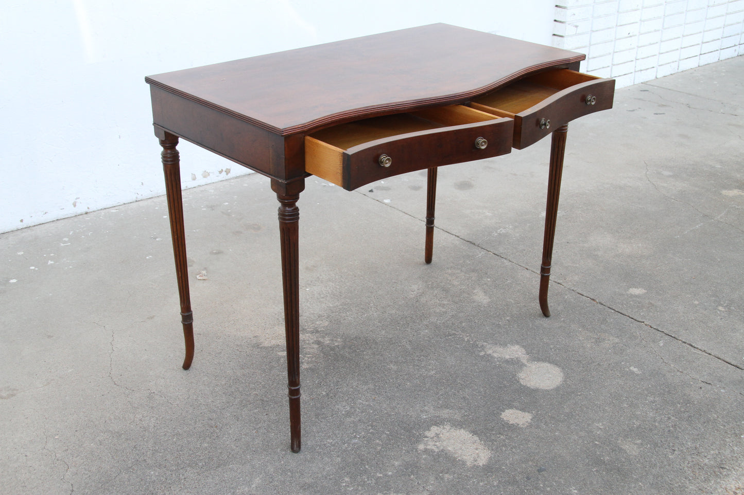 Mahogany 2-Drawer Hall Console Table