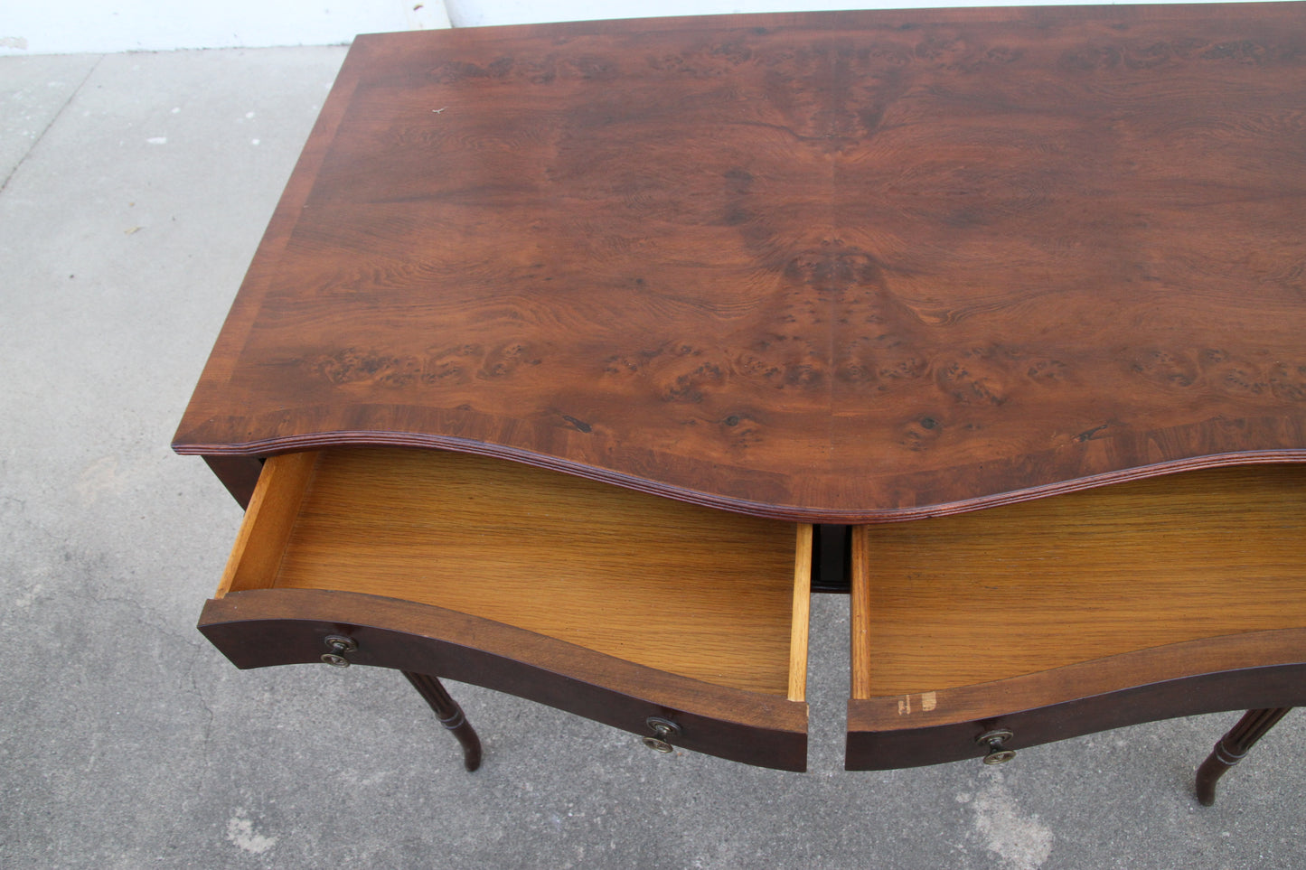Mahogany 2-Drawer Hall Console Table