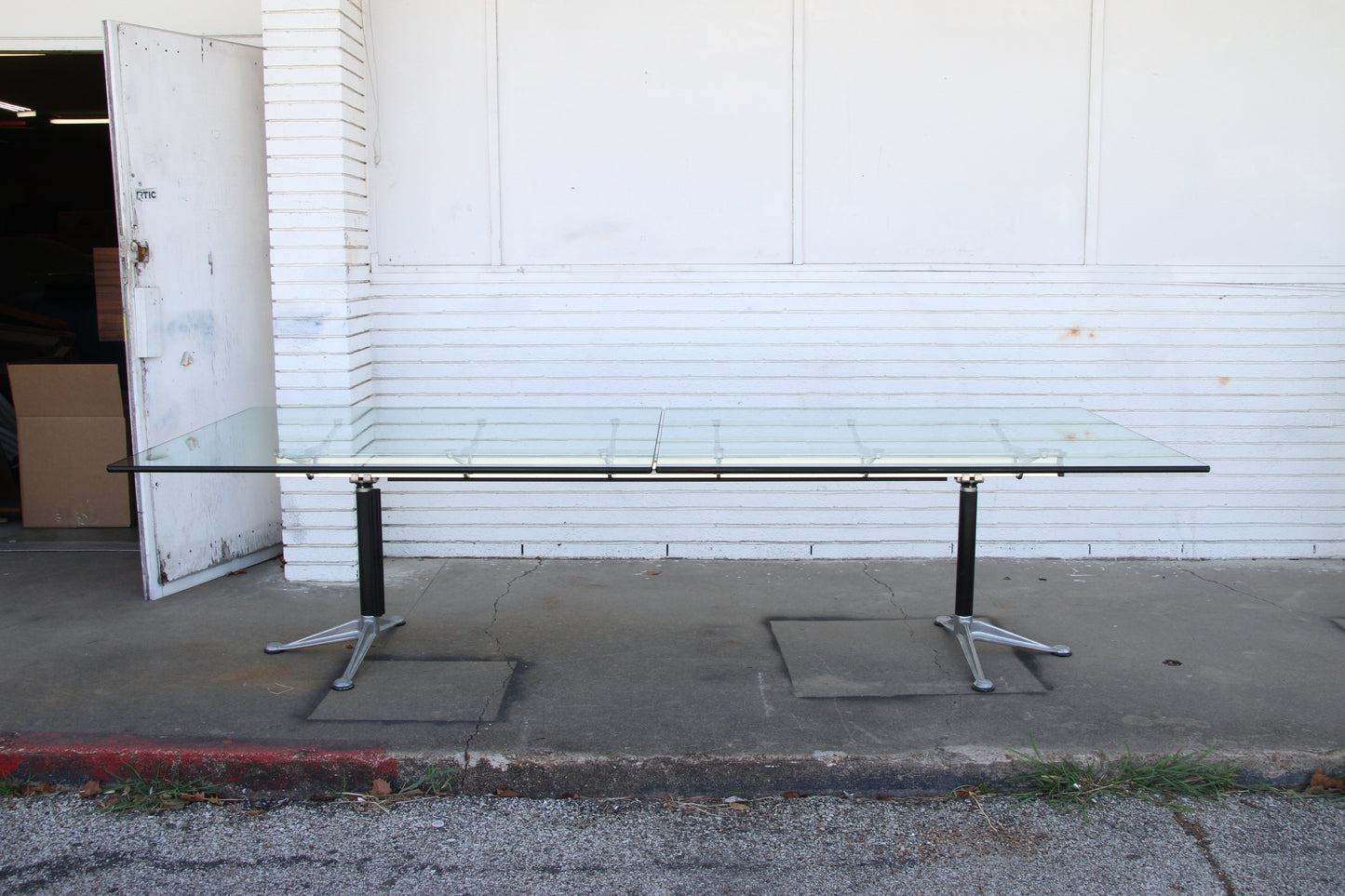 Designer Burdick glass office table