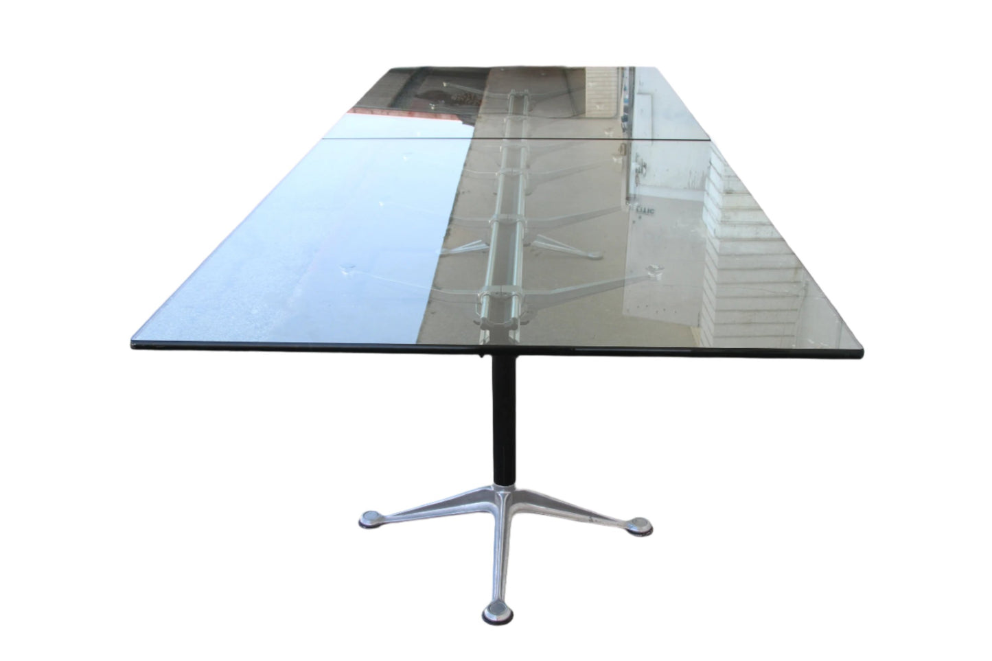 Vintage Burdick glass top table