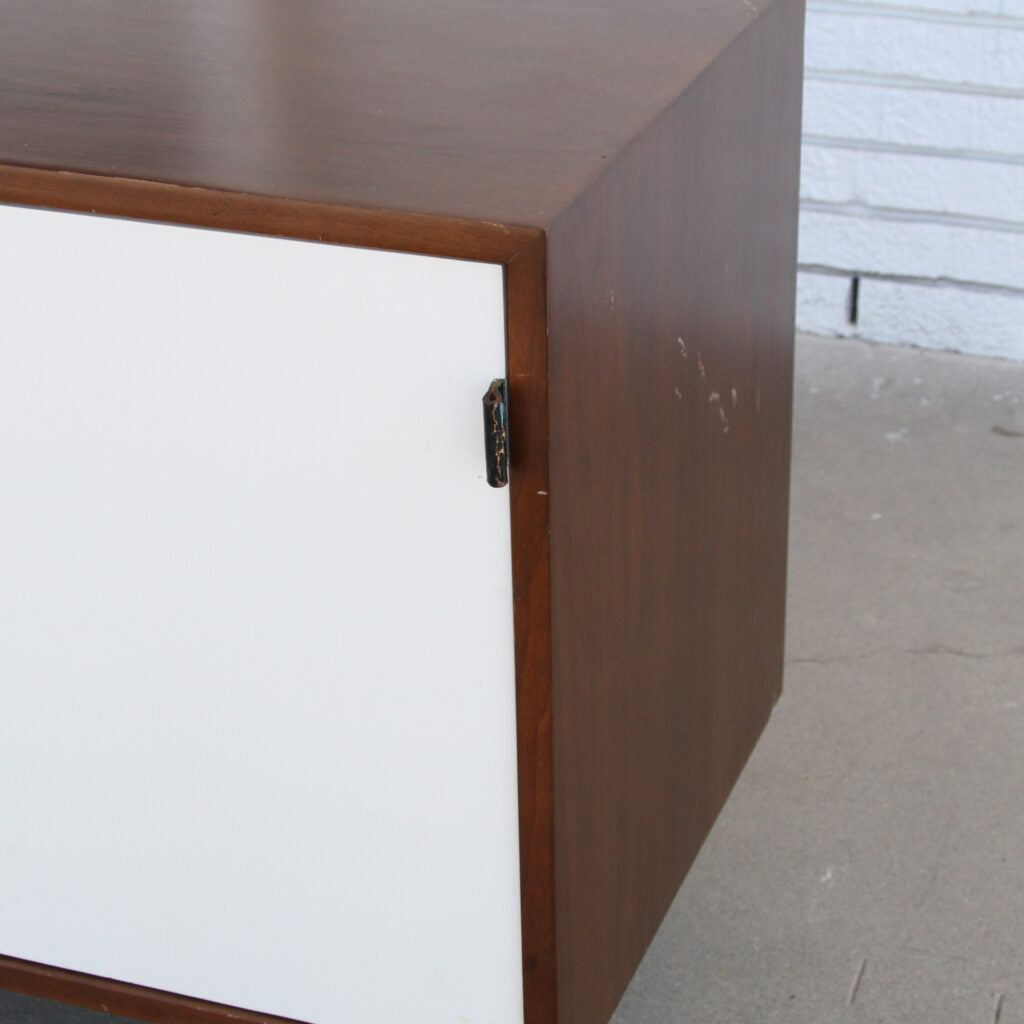 Vintage Knoll leather top credenza from Metro Retro Furniture