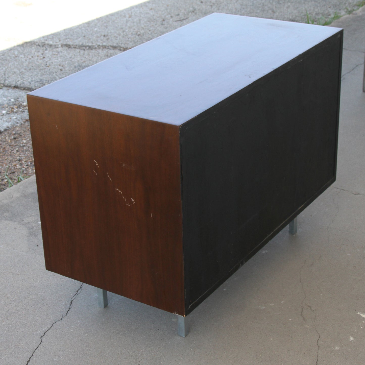 Knoll retro leather top storage credenza