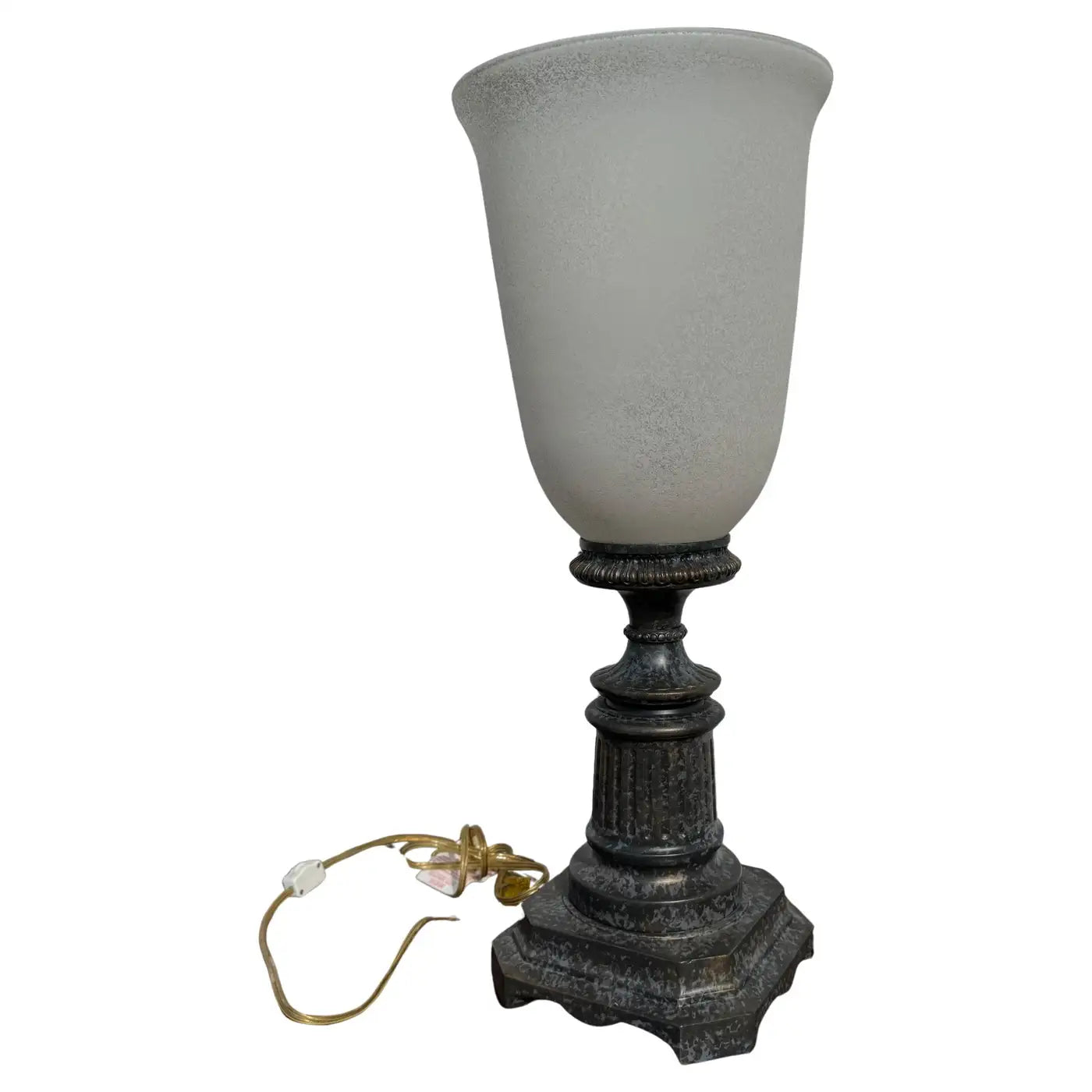 Retro style bronze torchiere lamp by Metro Retro Furniture.