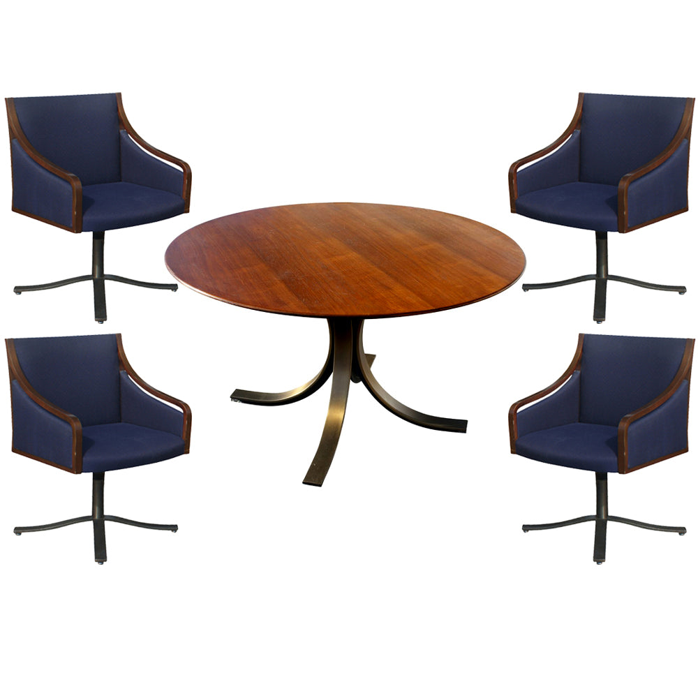 Borsani Stow Davis dining table and England chairs set Metro Retro