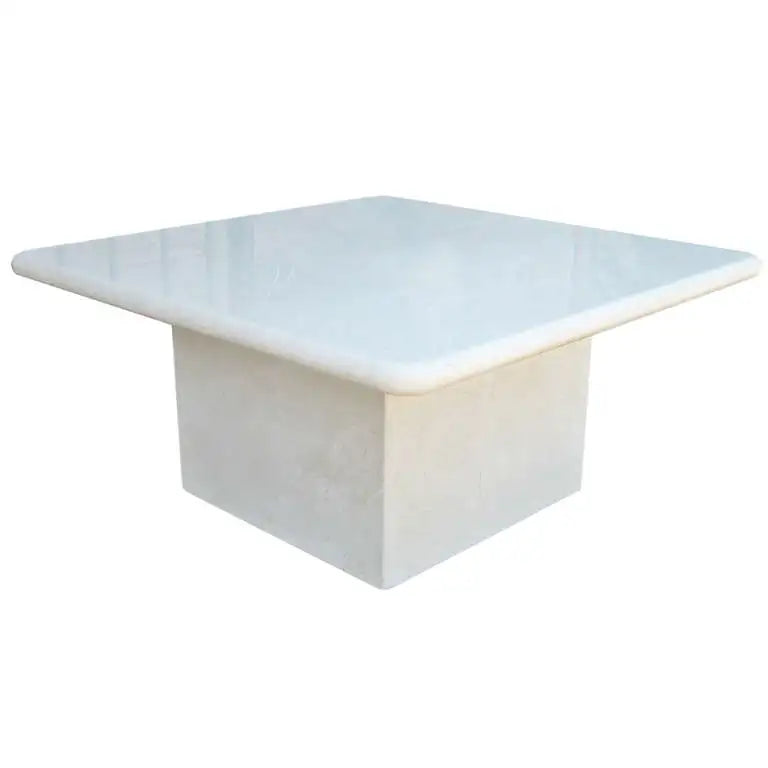 Luxury Crema Marfil side table for living room
