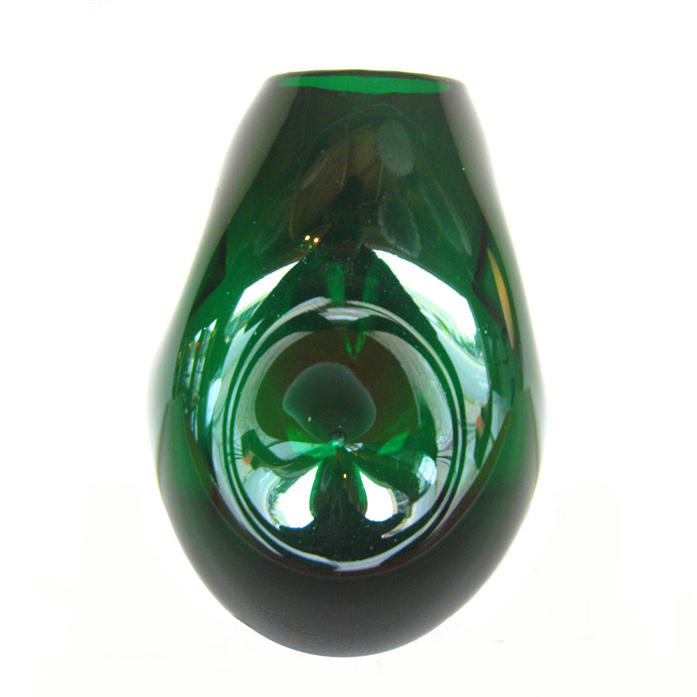 Large green Blenko glass vase by Winslow Anderson