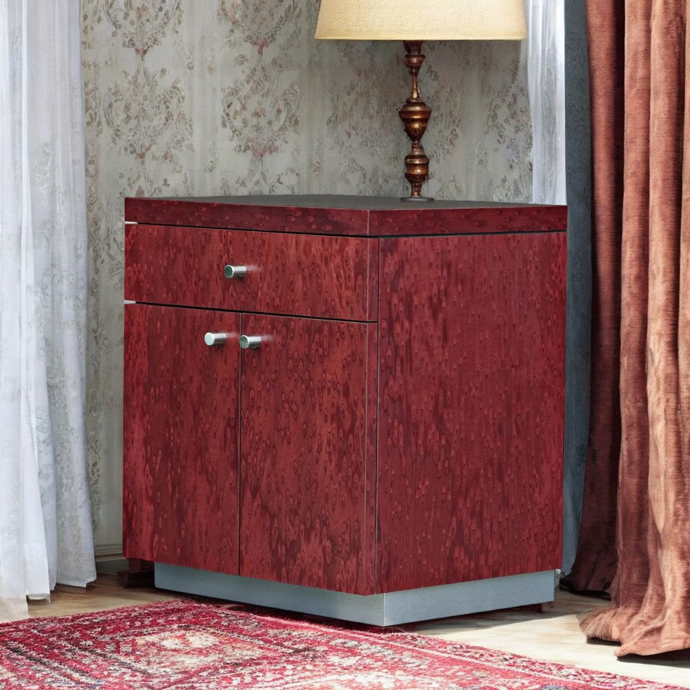Contemporary two door nightstand with storage