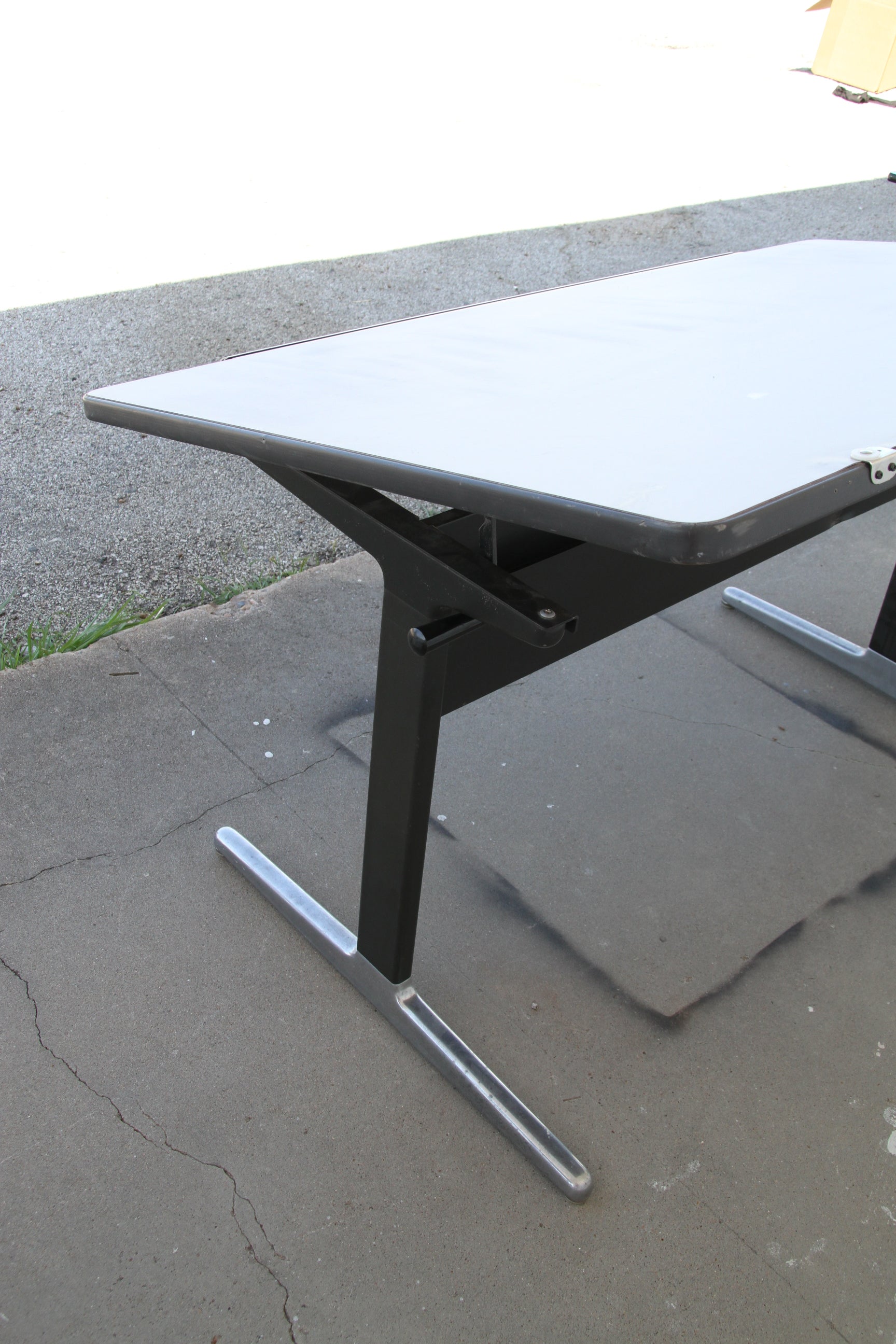 Industrial style adjustable drafting table